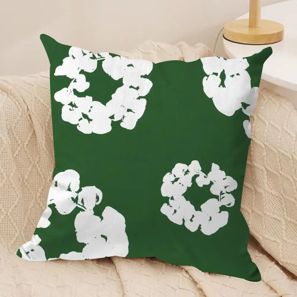 Denim Tear Print Double-Sided Plush Cushion Cover