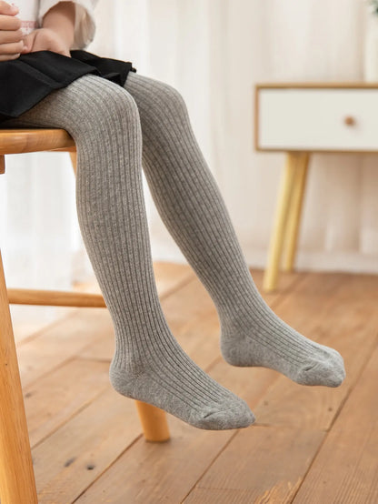 0-12 Years Children Cotton Baby Girls Pantyhose Spring Autumn Winter Bowknot TightsKids Infant Knitted Collant Tights