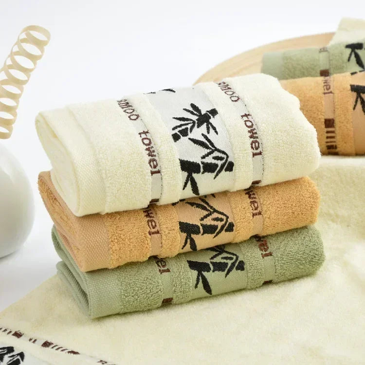 Single Piece Bamboo Fiber Towel, Thickened Quick Dry Absorbent Luxury Soft - Bath Towel