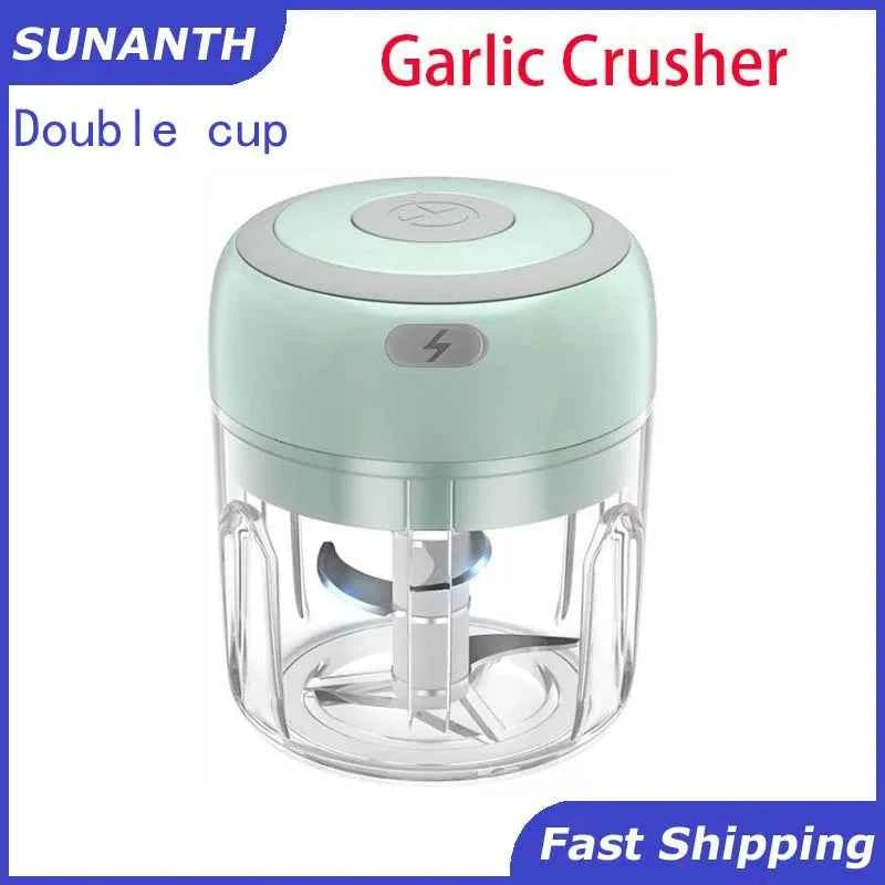 Electric Food Chopper Garlic Crusher Meat Grinder Mini Garlic Press Vegetable Chopper Masher Machine USB Kitchen Gadgets 100ml