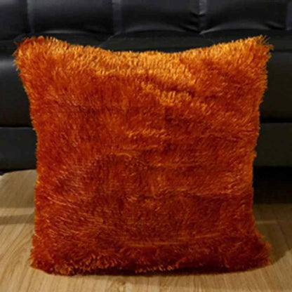Soft Faux Fur Pillows Case Plush Cushion Cover Pink Blue Purple Warm Living Room Bedroom Sofa Decorative Pillows Cover 40*40cm
