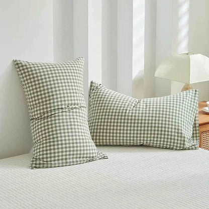 Pillowcase Envelope Style Plaid Couples Plain Ins 48x74cm 100% Pure Cotton Home Textile Household Bedroom Throw Pillow Case