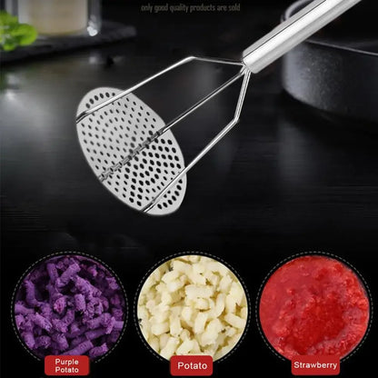 Stainless Steel Potato Masher Vegetable Masher Crush Vegetable Fruit Press Maker Kitchen Tool Gadget Kitchen Accessories 1pc
