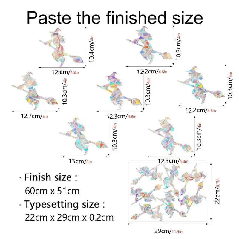 29 Stylels Rainbow Maker Sun Catcher Wall Stickers Cat Bird Star Mushroom Moon Sun DIY Window Glass Electrostatic Prisms Sticker