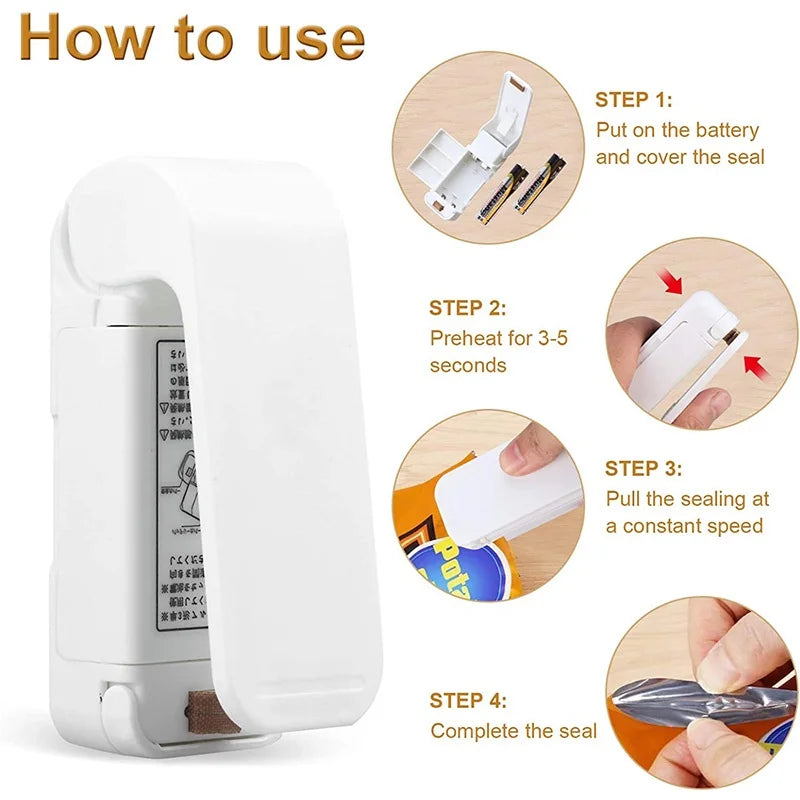 Mini Heat Bag Sealer Machine – Portable Thermal Plastic Food Bag Sealer