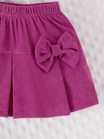 Bubble Sleeve Top & Skirt Set for Girls 1-3 Years