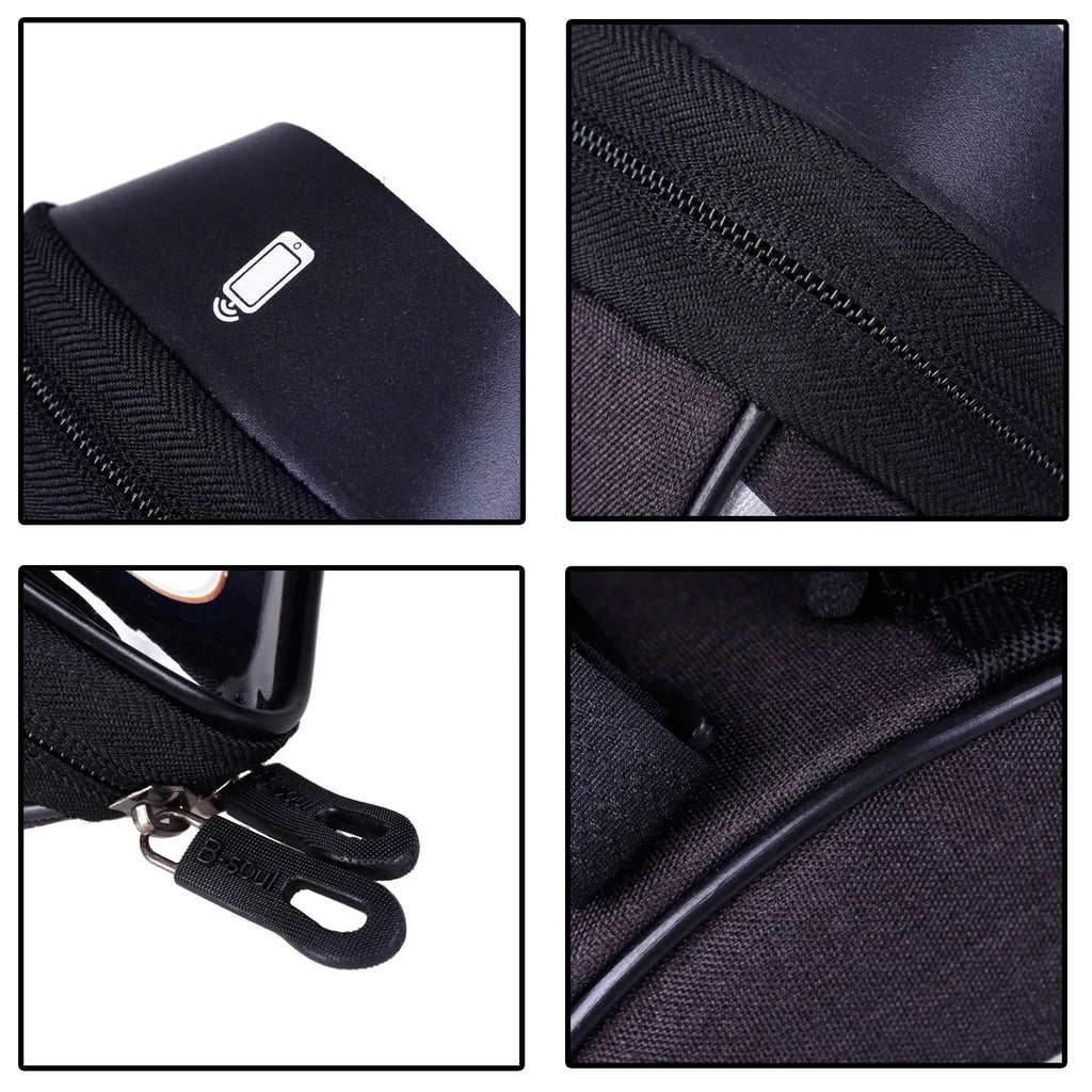 Waterproof Touch Screen Bike Handlebar Bag with Sun Shade Cover 1L Polyester Cycling Phone Pouch