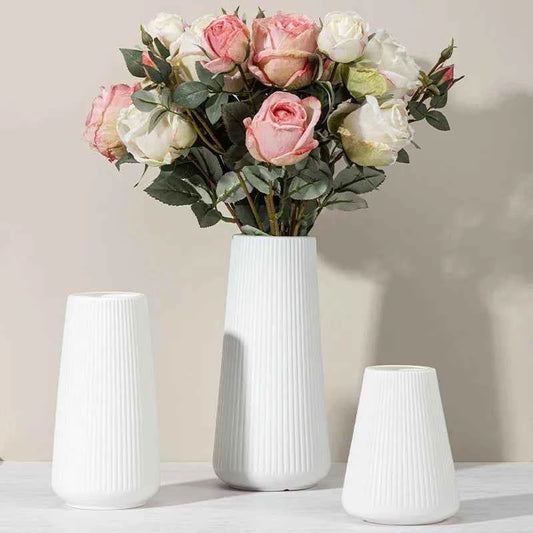 Elegant Nordic Flower Vase Durable Plastic Vase Ornaments, Flower Arrangement, Home Living Room Decoration,  Flower Creative Art