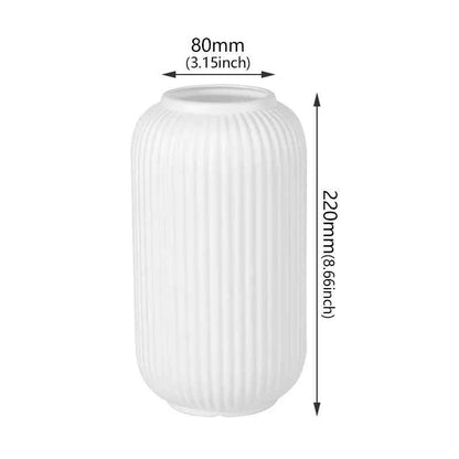 Nordic Plastic Small Vase for Tabletop Home Flower Living Room Decor Decoration Table Ornaments Circle Flower Arrangement Vase