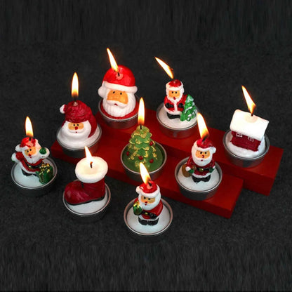 Christmas Tree Scented Candle Handmade Santa Claus Cute Soy Wax Candles Snowman Wedding Candles Home Decoration Party Xmas Gifts