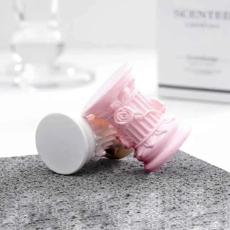 Charming Home Decor: Indoor Greek Column Roman Pillar Figurine & Candlestick Stand for Dining Room and Garden Scenery