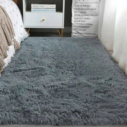 Machine Washable Upgrade Rugs for Bedroom, Grey, Fluffy Shaggy Soft Area Rug, Gray Non-Slip Indoor Floor Carpet for everywhere