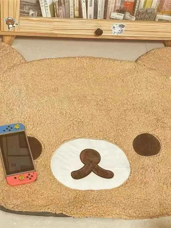 Adorable Cartoon Lazy Bear Carpet Soft Plu Bedroom Mat Home Floor Rug Office Room Study KTV Meeting Room Non-Slip Rug