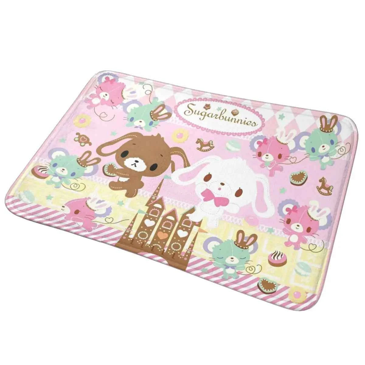 Cute Sugar Rabbit Sugarbunnies Memory Foam Bath Mat Rug Non-Slip Ultra Soft Bathroom Floor Rugs Carpet For Kitchen Shower Bath