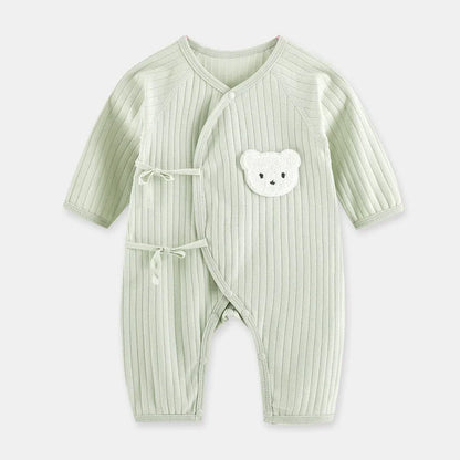 Somenie Infant Knitting Jumpsuit 100% Cotton Long Sleeve Romper One Piece Outfit for Boys & Girls Newborn Baby 4 Seasons Wear