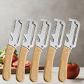 Stainless Steel Vegetable Peeler with Wooden Handle for Fruit and Vegetable Peeling and Slicing