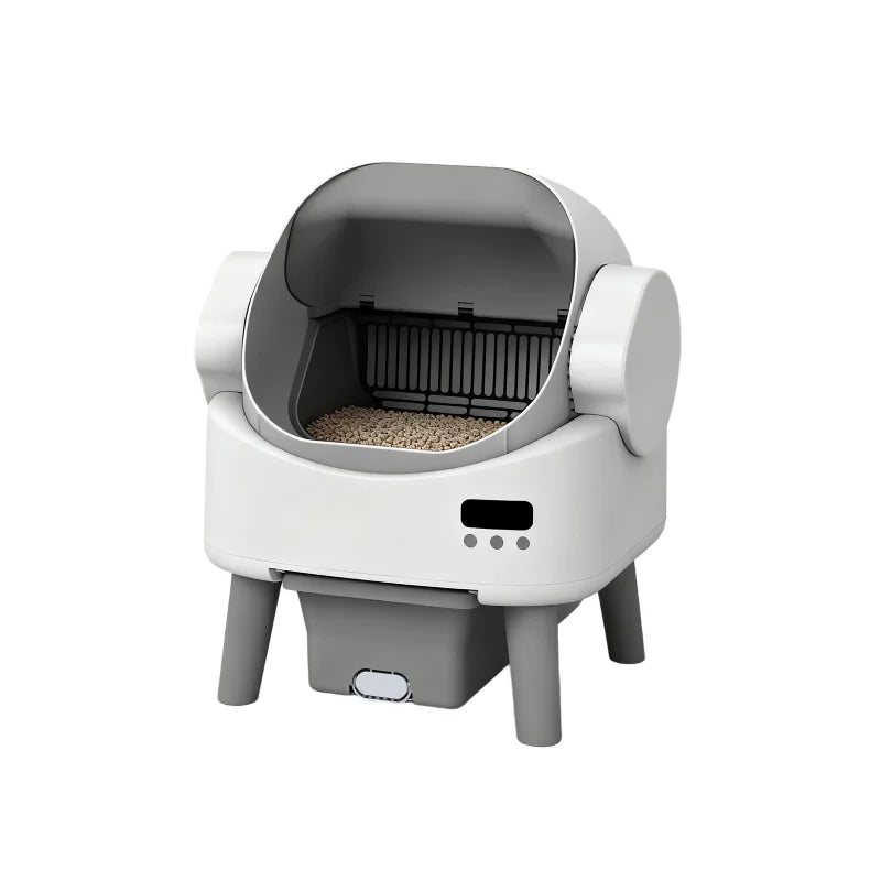 Automatic Self-Cleaning Cat Litter Box – White