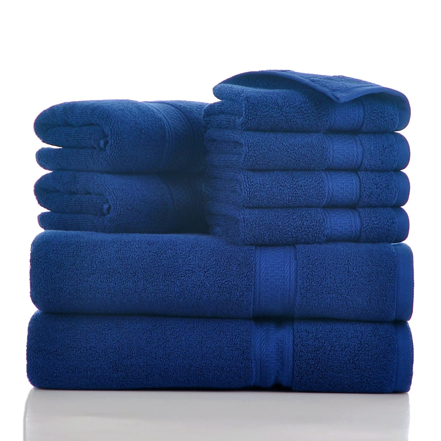 Towels 8 Piece Majestic Plush Luxury Towel Set, Cotton, Grey | Majestic - Bath Towel Set