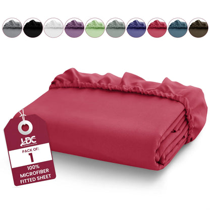 Brushed Microfiber Fitted Sheet, Deep Pocket, Wrinkle-Free