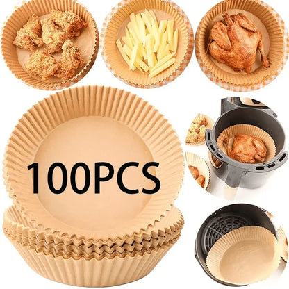 Disposable Air Fryer Liners, Square & Round Non-Stick Baking Paper