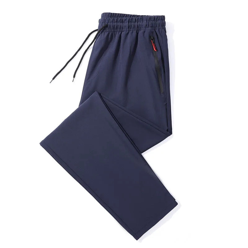 Men's Stretch Slim Fit Elastic Waist Jogger Pants — Korean Classic Casual Trousers