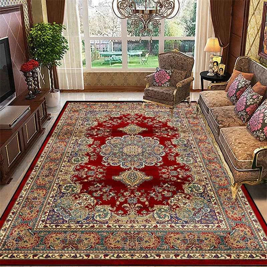 Retro Bohemian Persian Style Carpet for Living Room Comfortable Soft Non-slip Bedroom Rugs Classical Entrance Door Mat Washable