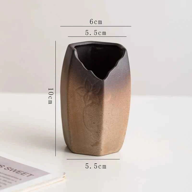 Creative Irregular Stone Shape Ceramic Vase Flowers Plant Potted Hydroponics Mini Vase Interior Aesthetics Home Decoration Gifts