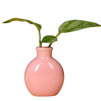 Mini Ceramic Bud Vase — Small Decorative Flower Vase for Home, Desk & Bathroom Decor