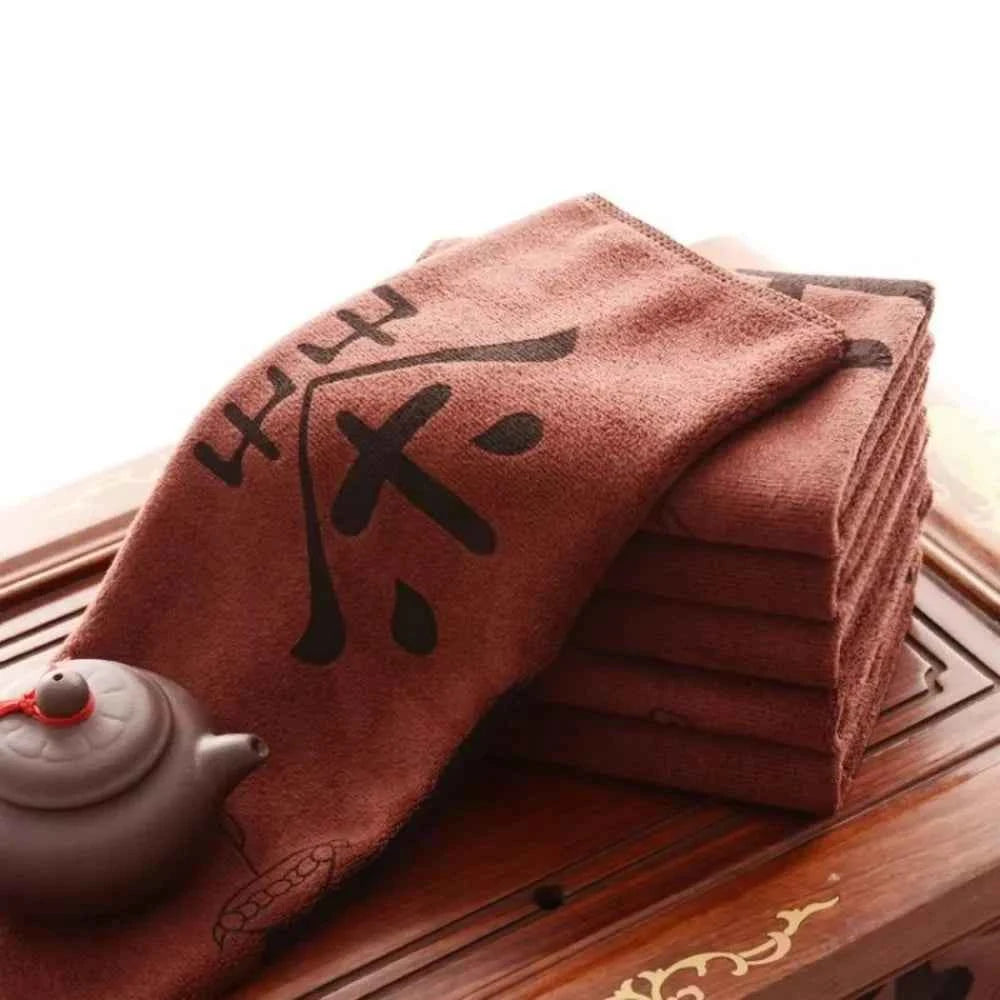 Strong Absorbent Small Square Towel Blended Fabric Tea Set Hand Towel Furniture Kitchen Cleaning Car Beauty Towel Bar Holiday