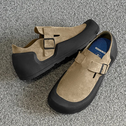 Spring and Autumn Comfort Birken Single Shoes for Women and Men Thick Sole Flat Slip-on Leisure Loafers Shoes Retro Casual Shoes