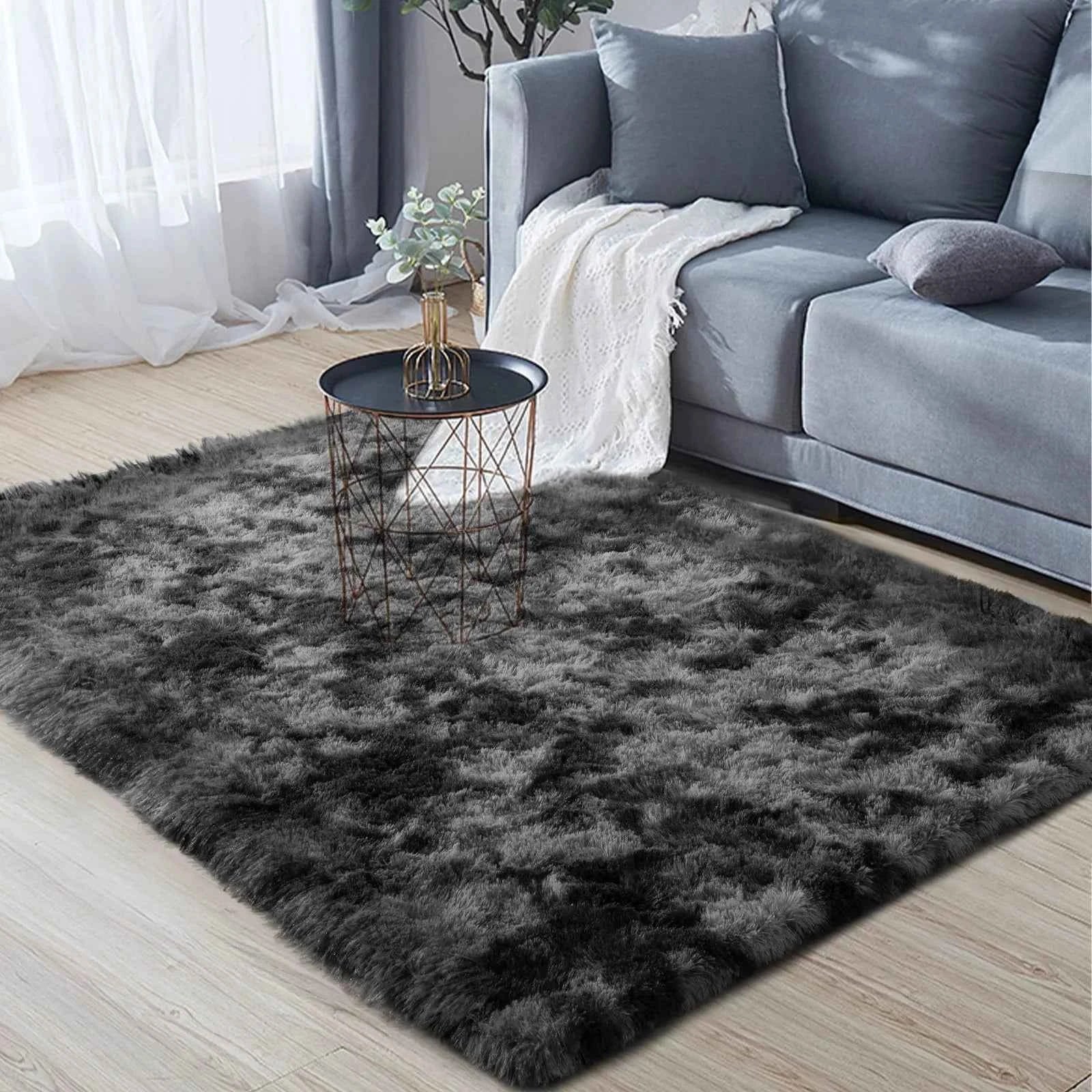 VIKAMA Minimalist Style Living Room Carpet, Fluffy And Slip-Resistant Children's Room Mat, Bathroom Carpet, Home Decoration