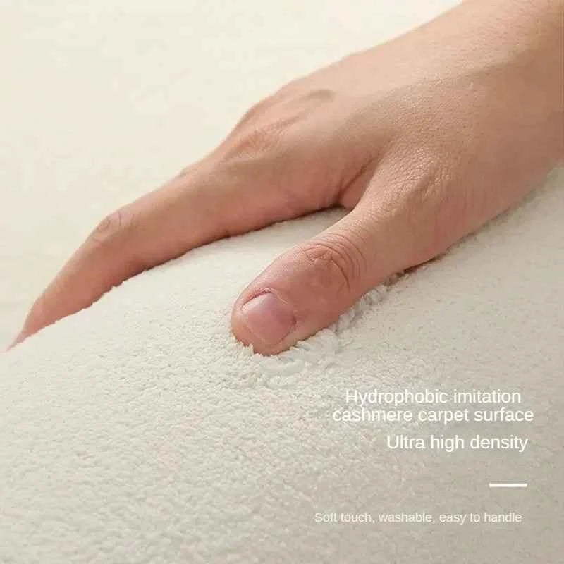 Wabi-sabi Style Carpets for Living Room White Bedroom Decor Plush Carpet Modern Thickened Minimalist Rug Fluffy Soft Bedside Mat
