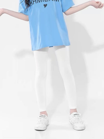 Girl Pants Soft Elastic Kids Leggings Candy Color Girls Skinny Pant Solid Color Trousers for Aged 2-12 Years Children Daily Wear
