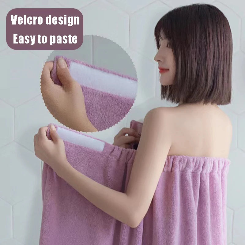 Womens Bath Towels Girls Wearable 135x80cm Fast Drying Bathing Beach Spa