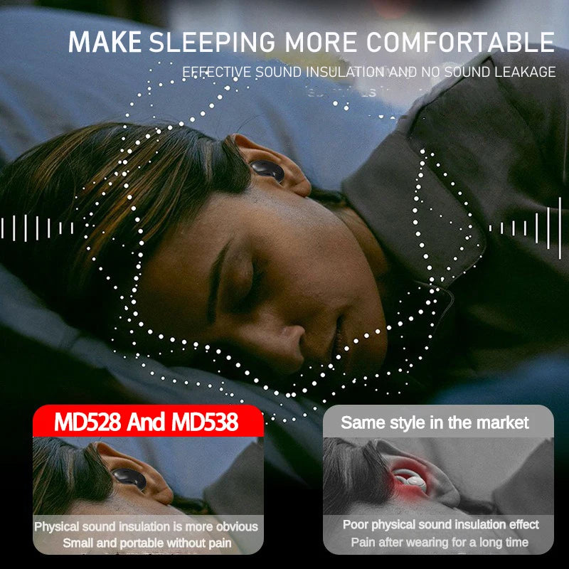 SK Ultra-Thin Sleep Headphones – Bluetooth 5.3, Invisible In-Ear, Waterproof, Sport & Sleep