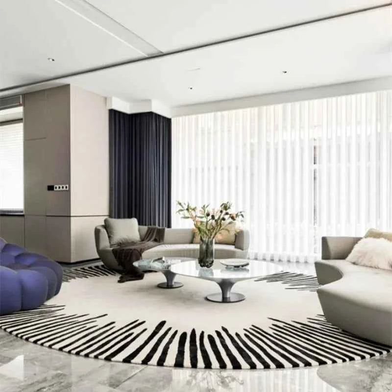 Fluffy Soft Living Room Decoration Carpet Light Luxury Rugs for Bedroom Large Area Round Lounge Rug Home Study Thicken Plush Mat