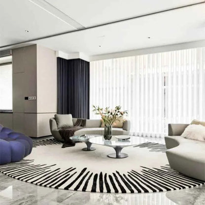 Fluffy Soft Living Room Decoration Carpet Light Luxury Rugs for Bedroom Large Area Round Lounge Rug Home Study Thicken Plush Mat