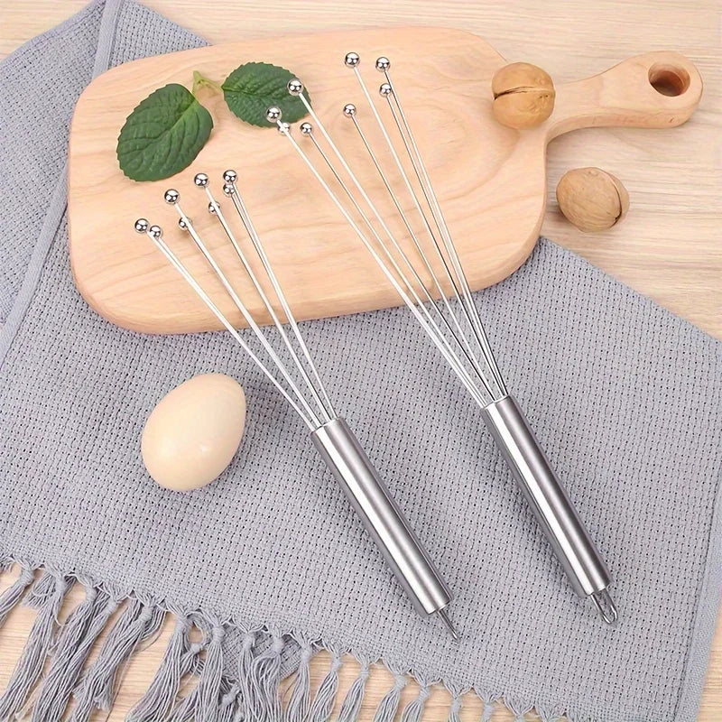 1PC Stainless Steel Ball Whisk Kitchen Whisk Wire Egg Whisk for Cooking Blending Whisking Beating Stirring Egg Baking Tool