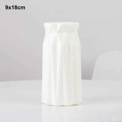 Plastic Flower Modern Vase Decoration Home Nordic Style Vase Imitation Ceramic Flower Pot Decoration Vases for Flowers