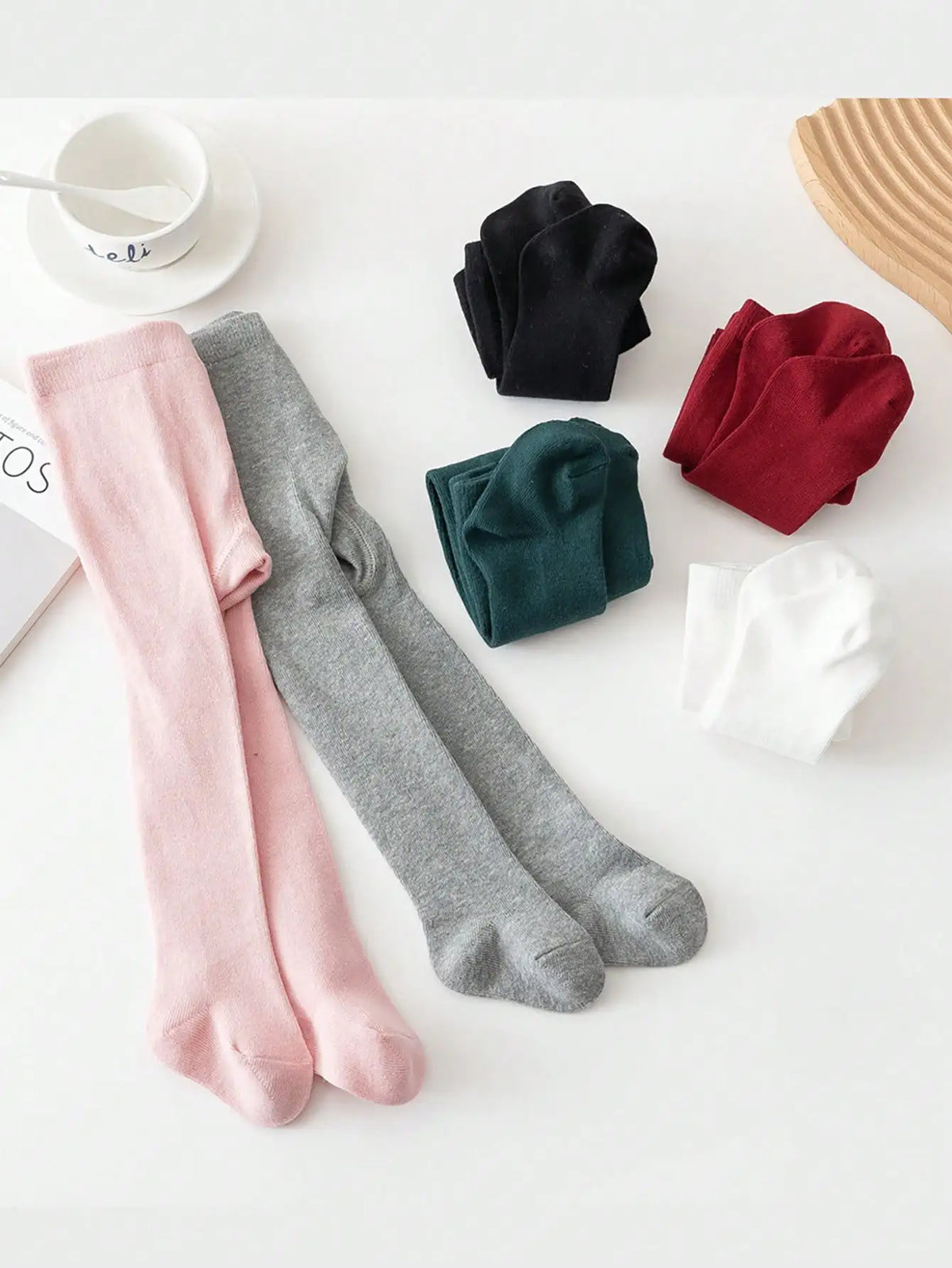 New Baby Girls Pantyhose Newborn Elastic Waist Solid Color Stockings Slim Fit Socks Tights for Casual Daily