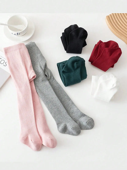 New Baby Girls Pantyhose Newborn Elastic Waist Solid Color Stockings Slim Fit Socks Tights for Casual Daily