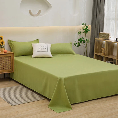 One Solid Color Simple Sheet Machine Washable Single Double Bed Linen Student Dormitory Sheet