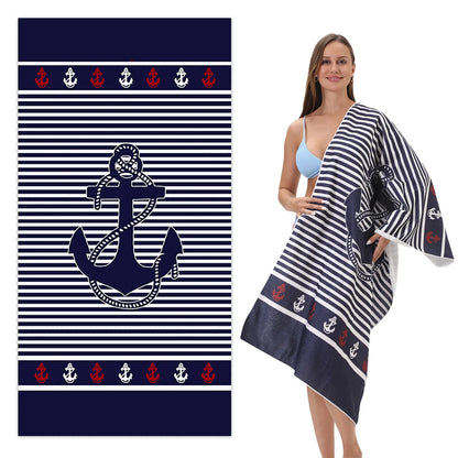 Large Microfiber Beach Towel Quick Dry Sun Protection Absorbent Bath Towel