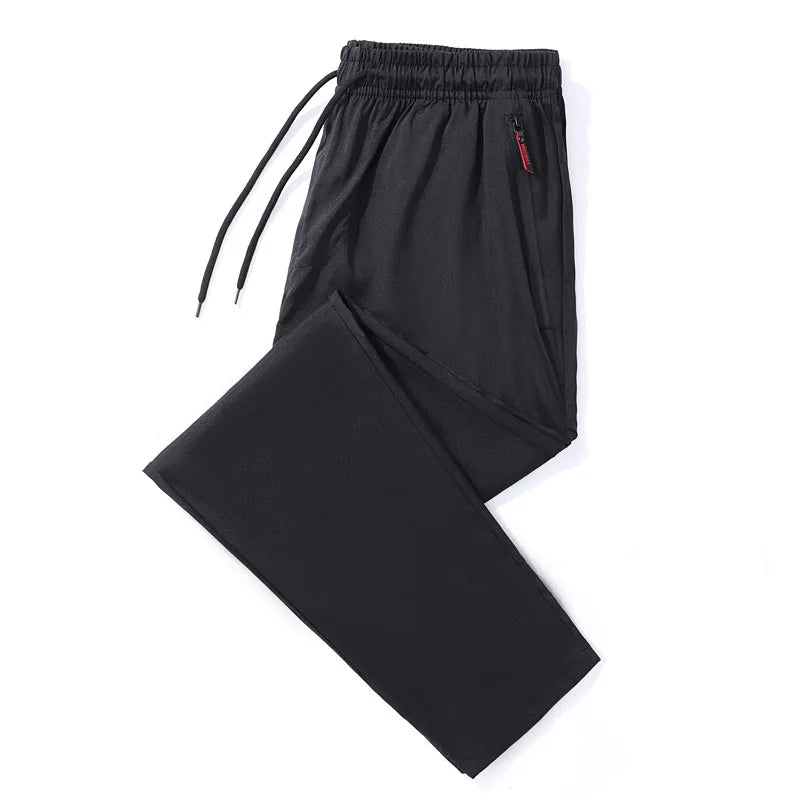 Men's Stretch Slim Fit Elastic Waist Jogger Pants — Korean Classic Casual Trousers