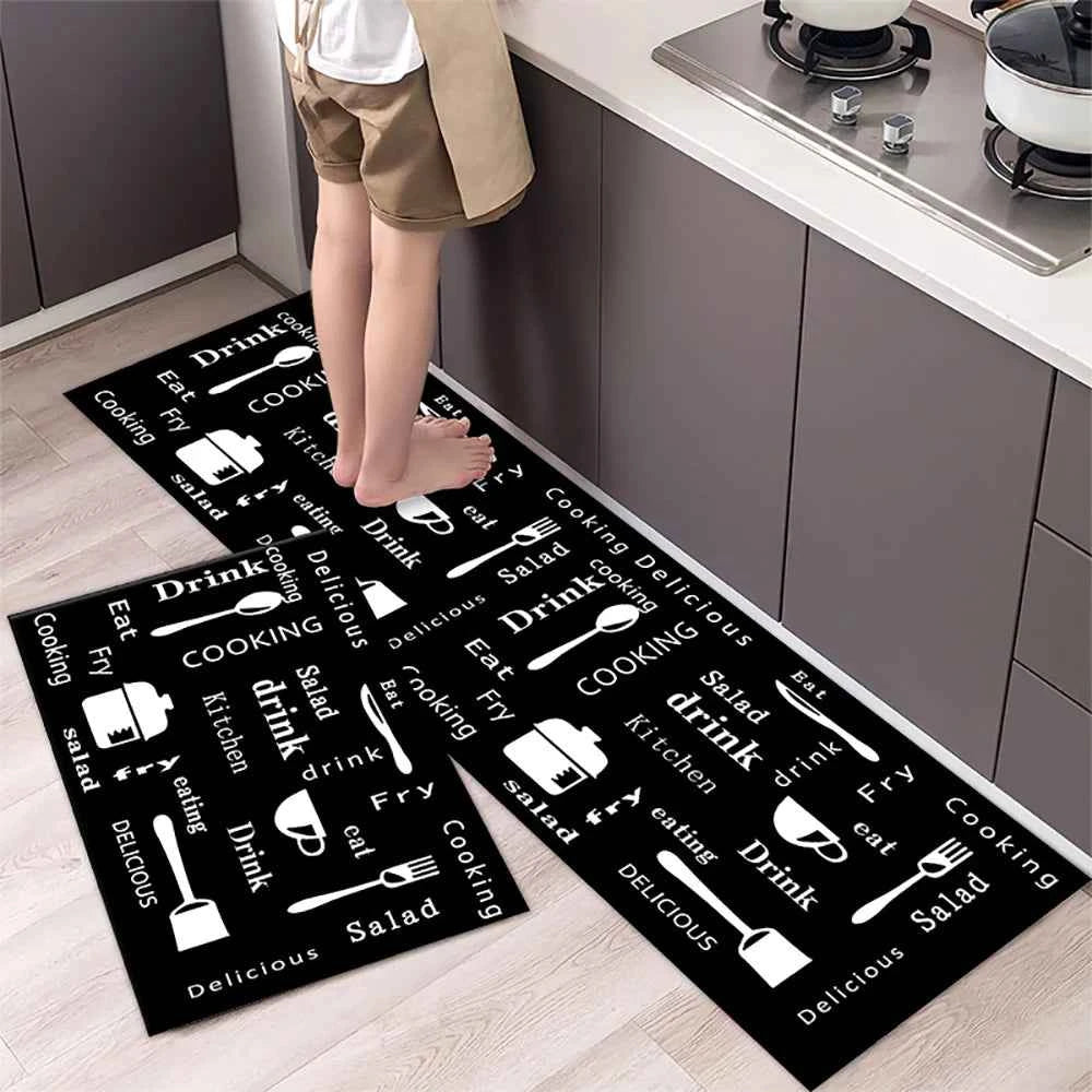 Kitchen Floor Mat Bedroom Living Room Long Bedside Area Rug Hallway Soft Washable Carpet Anti Slip Bathroom Entrance Doormat