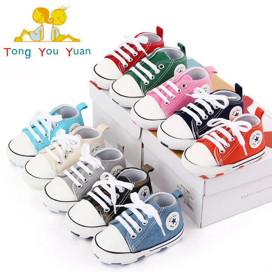 Classic Canvas Sneakers, Soft Sole First Walkers