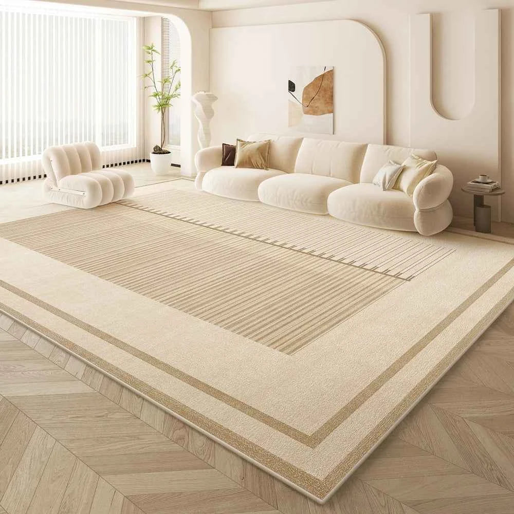 VIAKAMA Creamy Style Luxury Carpet For Living Room, Sofa, Bedroom, Balcony, Anti-Slip Floor Mat, Home Decoration