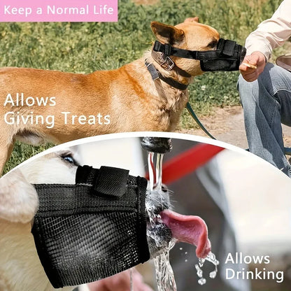 Soft Breathable Mesh Muzzle for Dogs