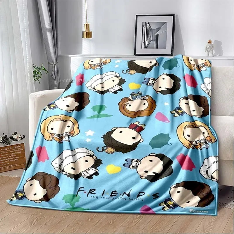 Friends Classic TV Series Blanket Character Pattern Collection Flannel Blanket Soft Bedspread Sofa Warming Cover Christmas Gift