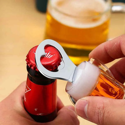 1-5PC Creative Beer Glass Shaped Soda Bottle Opener Magnetic Hanging Bottle Opener Fridge Magnets Funny Gift Home Kitchen Gadget